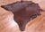 Brown Dyed Cowhide Natural Cowhide Rug - Large 6' 6"H x 6' 5"W