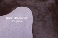 Thumbnail for Brown Dyed Cowhide Natural Cowhide Rug - Large 6' 6