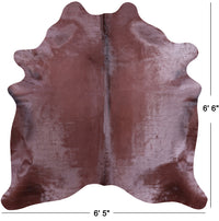 Thumbnail for Brown Dyed Cowhide Natural Cowhide Rug - Large 6' 6