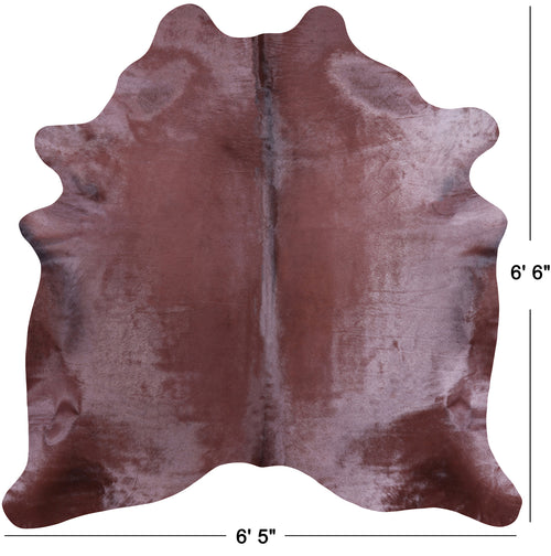 Brown Dyed Cowhide Natural Cowhide Rug - Large 6' 6