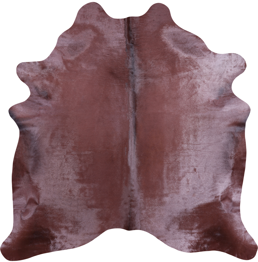 Brown Dyed Cowhide Natural Cowhide Rug - Large 6' 6"H x 6' 5"W
