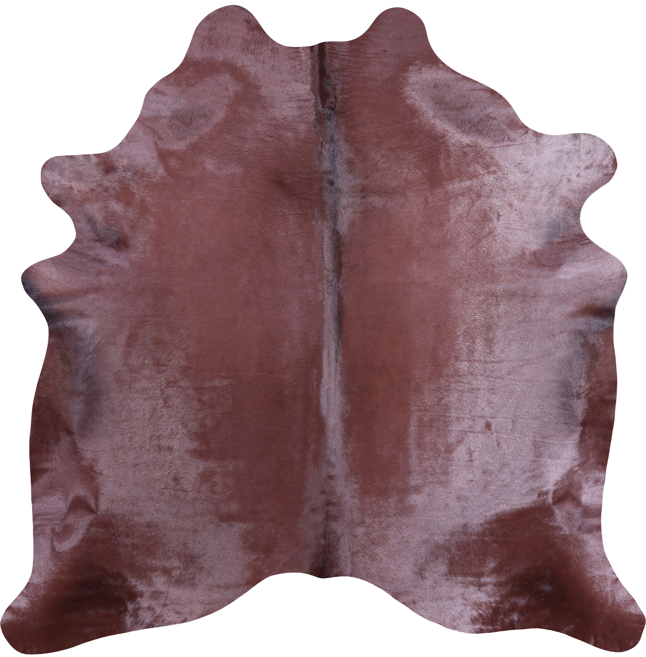 Brown Dyed Cowhide Natural Cowhide Rug - Large 6' 6"H x 6' 5"W