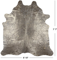 Thumbnail for Gold Metallic Natural Cowhide Rug - XX-Large 7' 7