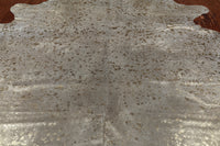 Thumbnail for Gold Metallic Natural Cowhide Rug - XX-Large 7' 7
