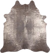 Thumbnail for Gold Metallic Natural Cowhide Rug - XX-Large 7' 8
