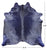 Navy Blue Dyed Cowhide Natural Cowhide Rug - X-Large 6' 8"H x 6' 3"W