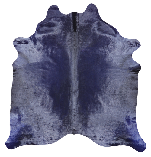 Navy Blue Dyed Cowhide Natural Cowhide Rug - X-Large 6' 8