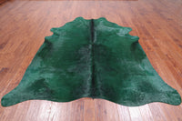 Thumbnail for Green Dyed Cowhide Natural Cowhide Rug - XX-Large 7' 10
