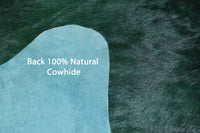 Thumbnail for Green Dyed Cowhide Natural Cowhide Rug - XX-Large 7' 10
