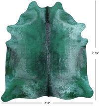 Thumbnail for Green Dyed Cowhide Natural Cowhide Rug - XX-Large 7' 10