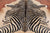 Zebra Animal Print Natural Cowhide Rug - X-Large 7' 3"H x 6' 1"W