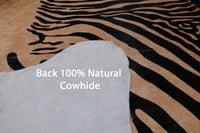 Thumbnail for Zebra Animal Print Natural Cowhide Rug - X-Large 7' 3