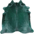 Green Dyed Cowhide Natural Cowhide Rug - Large 6' 7"H x 6' 3"W