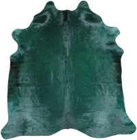 Thumbnail for Green Dyed Cowhide Natural Cowhide Rug - Large 6' 7
