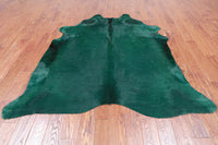 Thumbnail for Green Dyed Cowhide Natural Cowhide Rug - Large 6' 7