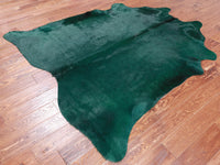 Thumbnail for Green Dyed Cowhide Natural Cowhide Rug - Large 6' 7