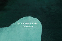 Thumbnail for Green Dyed Cowhide Natural Cowhide Rug - Large 6' 7