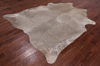 Thumbnail for Gold Metallic Natural Cowhide Rug - XX-Large 7' 6