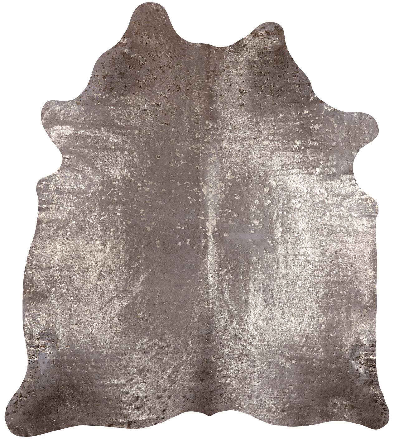 Gold Metallic Natural Cowhide Rug - XX-Large 7' 6"H x 6' 6"W