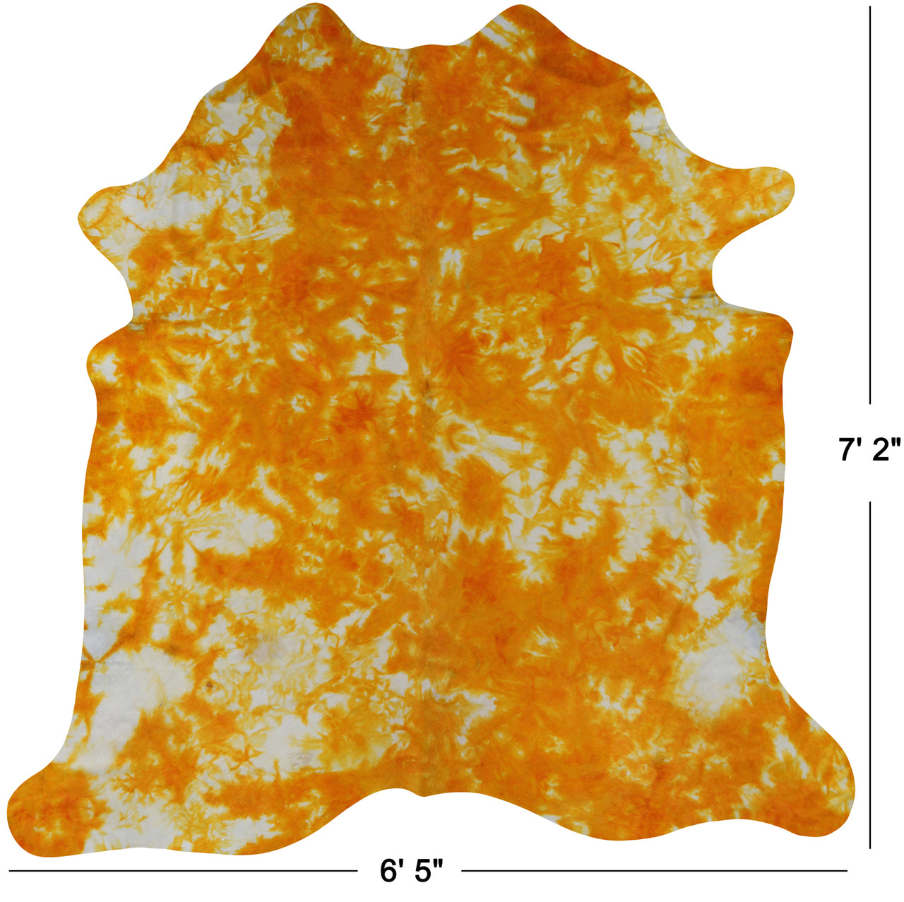 Dyed Cowhide Natural Cowhide Rug - X-Large 7' 2"H x 6' 5"W