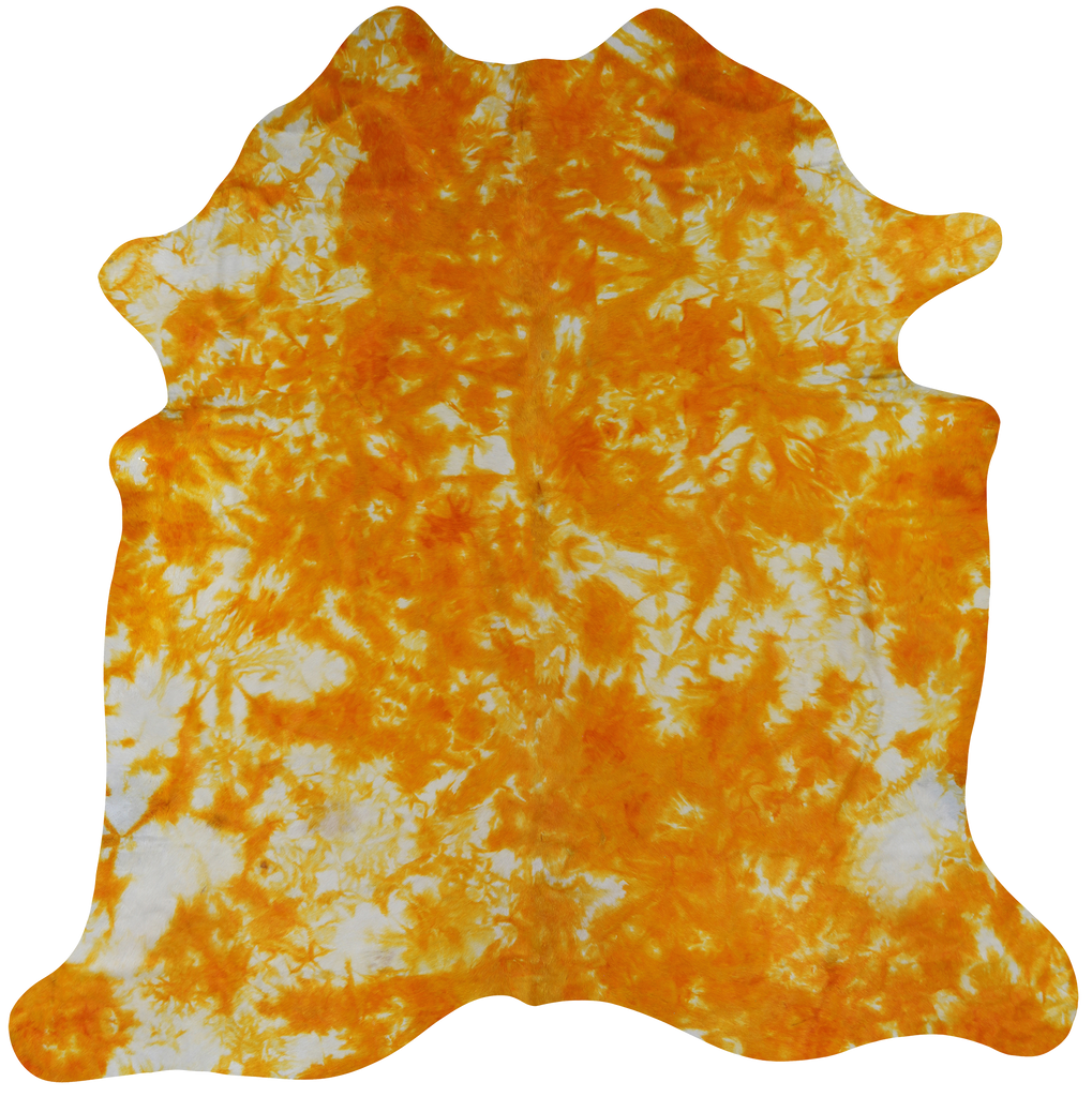 Dyed Cowhide Natural Cowhide Rug - X-Large 7' 2"H x 6' 5"W