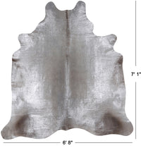 Thumbnail for Silver Dyed Cowhide Natural Cowhide Rug - X-Large 7' 1