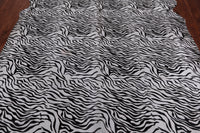 Thumbnail for Black Zebra Animal Print Natural Cowhide Rug - XX-Large 8' 0