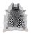 Black Zebra Animal Print Natural Cowhide Rug - XX-Large 8' 0"H x 6' 5"W