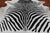 Black Zebra Animal Print Natural Cowhide Rug - XX-Large 8' 0"H x 6' 5"W