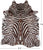 Brown Zebra Animal Print Natural Cowhide Rug - XX-Large 7' 6"H x 6' 5"W