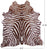 Brown Zebra Animal Print Natural Cowhide Rug - X-Large 6' 10"H x 6' 3"W