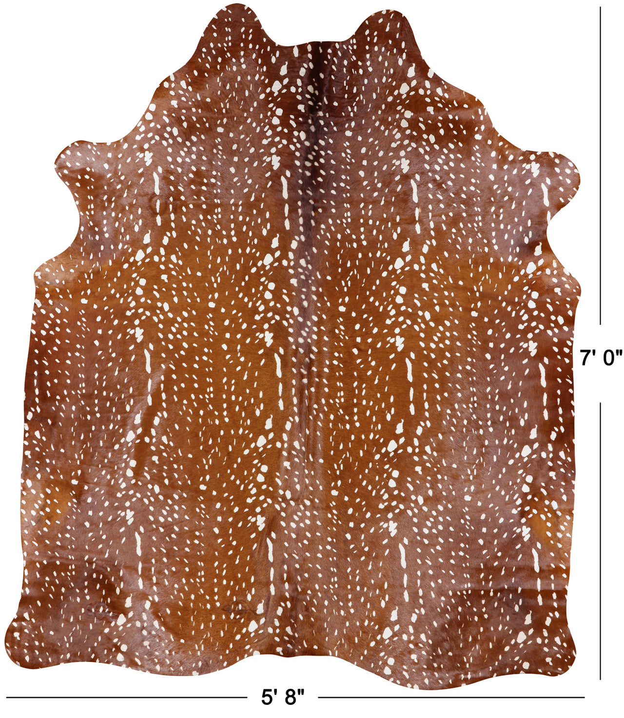 Gazelle Deer Animal Print Natural Cowhide Rug - X-Large 7' 0"H x 5' 8"W