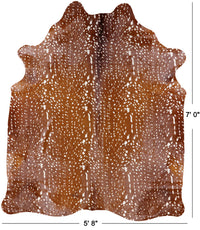 Thumbnail for Gazelle Deer Animal Print Natural Cowhide Rug - X-Large 7' 0