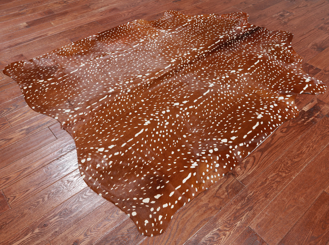 Gazelle Deer Animal Print Natural Cowhide Rug - X-Large 7' 0"H x 5' 8"W