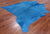 Blue Dyed Cowhide Natural Cowhide Rug - XX-Large 7' 6"H x 6' 10"W