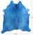 Blue Dyed Cowhide Natural Cowhide Rug - XX-Large 7' 6"H x 6' 10"W