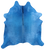 Blue Dyed Cowhide Natural Cowhide Rug - XX-Large 7' 6"H x 6' 10"W