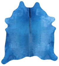 Thumbnail for Blue Dyed Cowhide Natural Cowhide Rug - XX-Large 7' 6