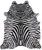 Black Zebra Animal Print Natural Cowhide Rug - XX-Large 7' 4"H x 6' 0"W