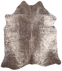 Thumbnail for Gold Metallic Animal Print Natural Cowhide Rug - X-Large 7' 1