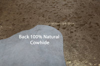 Thumbnail for Gold Metallic Natural Cowhide Rug - X-Large 6' 9
