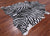 Black Zebra Animal Print Natural Cowhide Rug - X-Large 7' 1"H x 6' 5"W