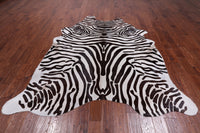 Thumbnail for Brown Zebra Animal Print Natural Cowhide Rug - XX-Large 8' 0