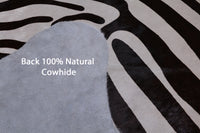 Thumbnail for Brown Zebra Animal Print Natural Cowhide Rug - XX-Large 8' 0