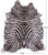 Brown Zebra Animal Print Natural Cowhide Rug - XX-Large 8' 0"H x 6' 9"W