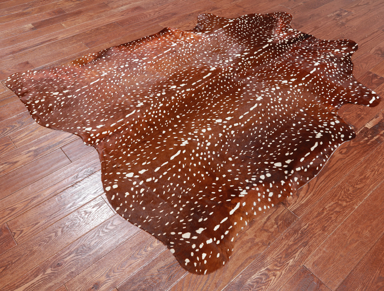 Gazelle Deer Animal Print Natural Cowhide Rug - X-Large 6' 10"H x 5' 9"W