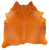 Orange Dyed Cowhide Natural Cowhide Rug - X-Large 6' 11"H x 6' 7"W