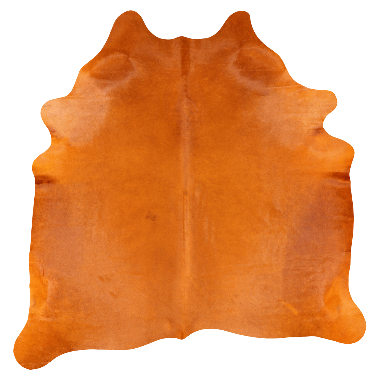 Orange Dyed Cowhide Natural Cowhide Rug - X-Large 6' 11"H x 6' 7"W