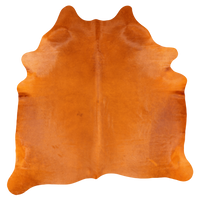 Thumbnail for Orange Dyed Cowhide Natural Cowhide Rug - X-Large 6' 11