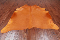 Thumbnail for Orange Dyed Cowhide Natural Cowhide Rug - X-Large 6' 11
